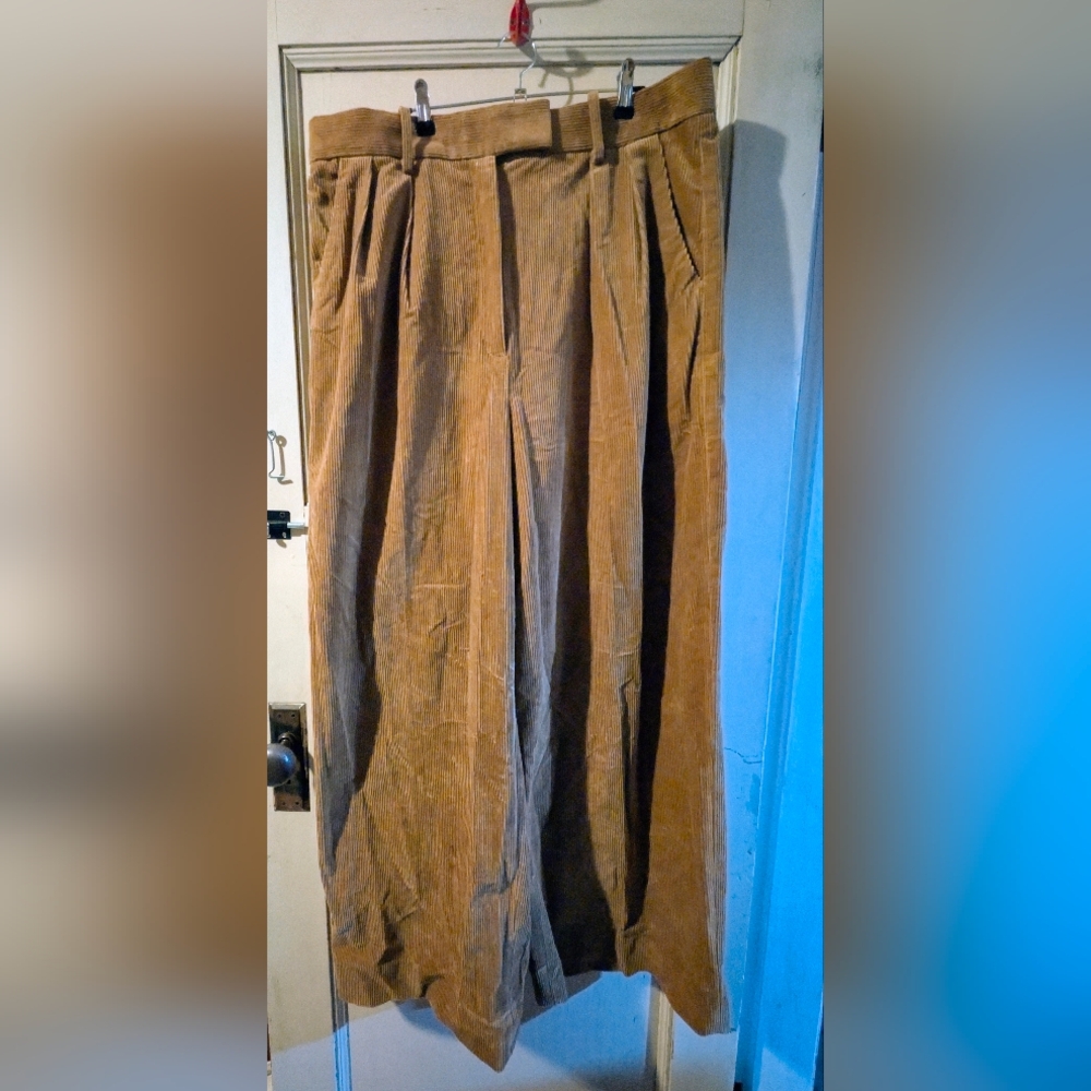 Banana Republic Tan Wide Leg Corduroy Trousers